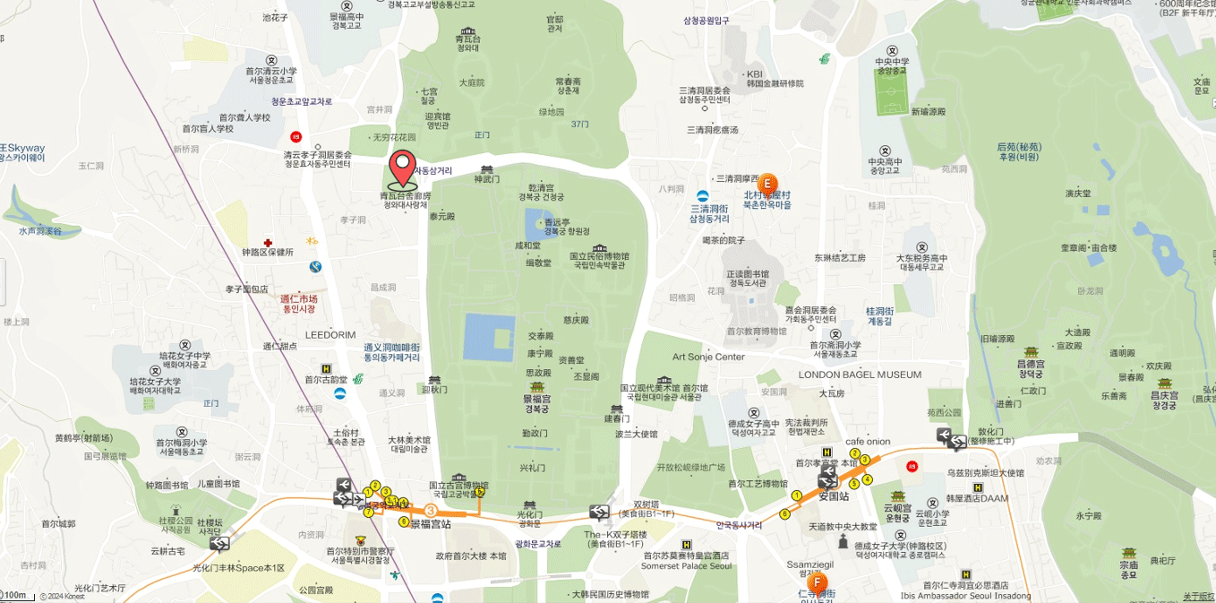 青瓦台舍廊房地图